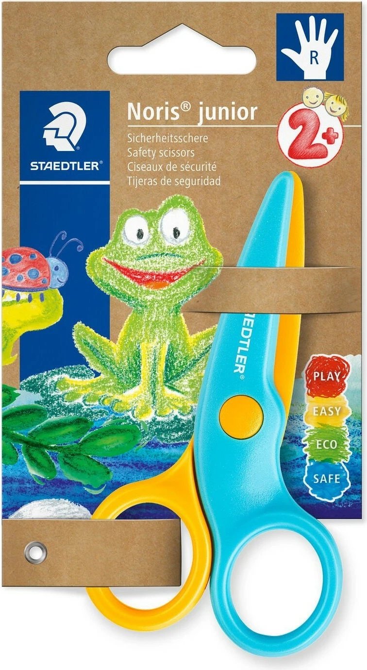 Gërshërë STAEDTLER Noris Junior për fëmijë, 100mm, metal, blu/verdhe