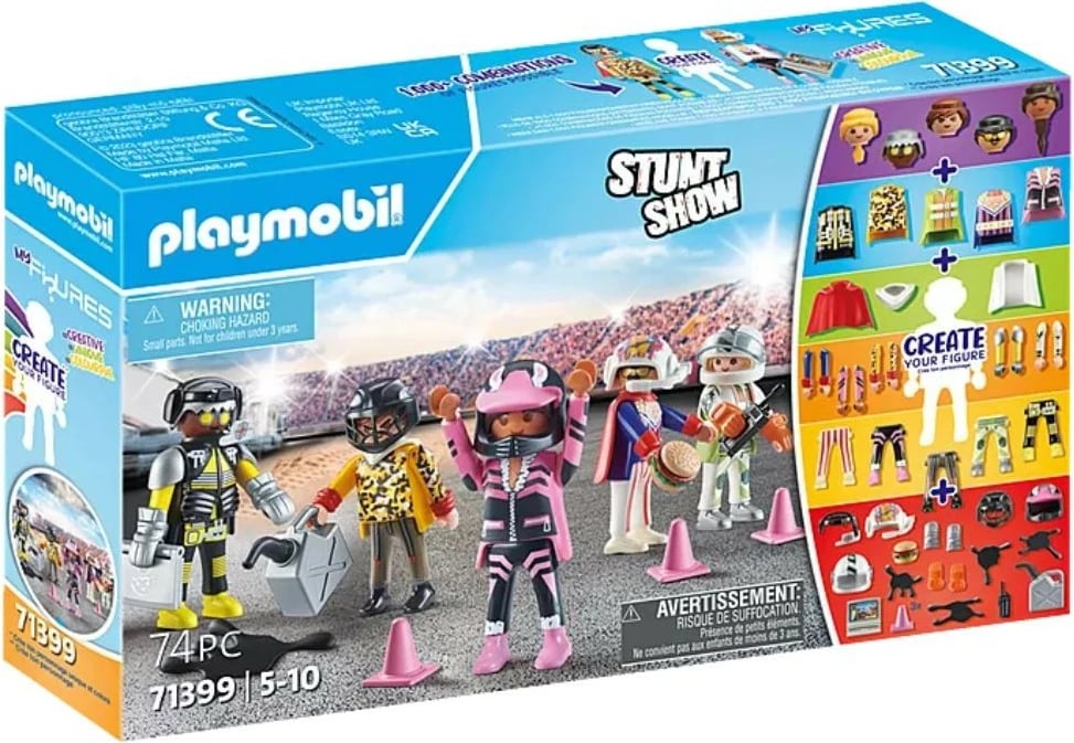Set figurash Playmobil My Figures Stunt Show, 74 pjesë
