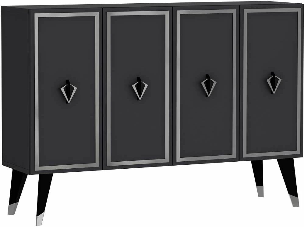 Konsol Skye Decor, 8175KM-32, antracit, e zezë, argjend