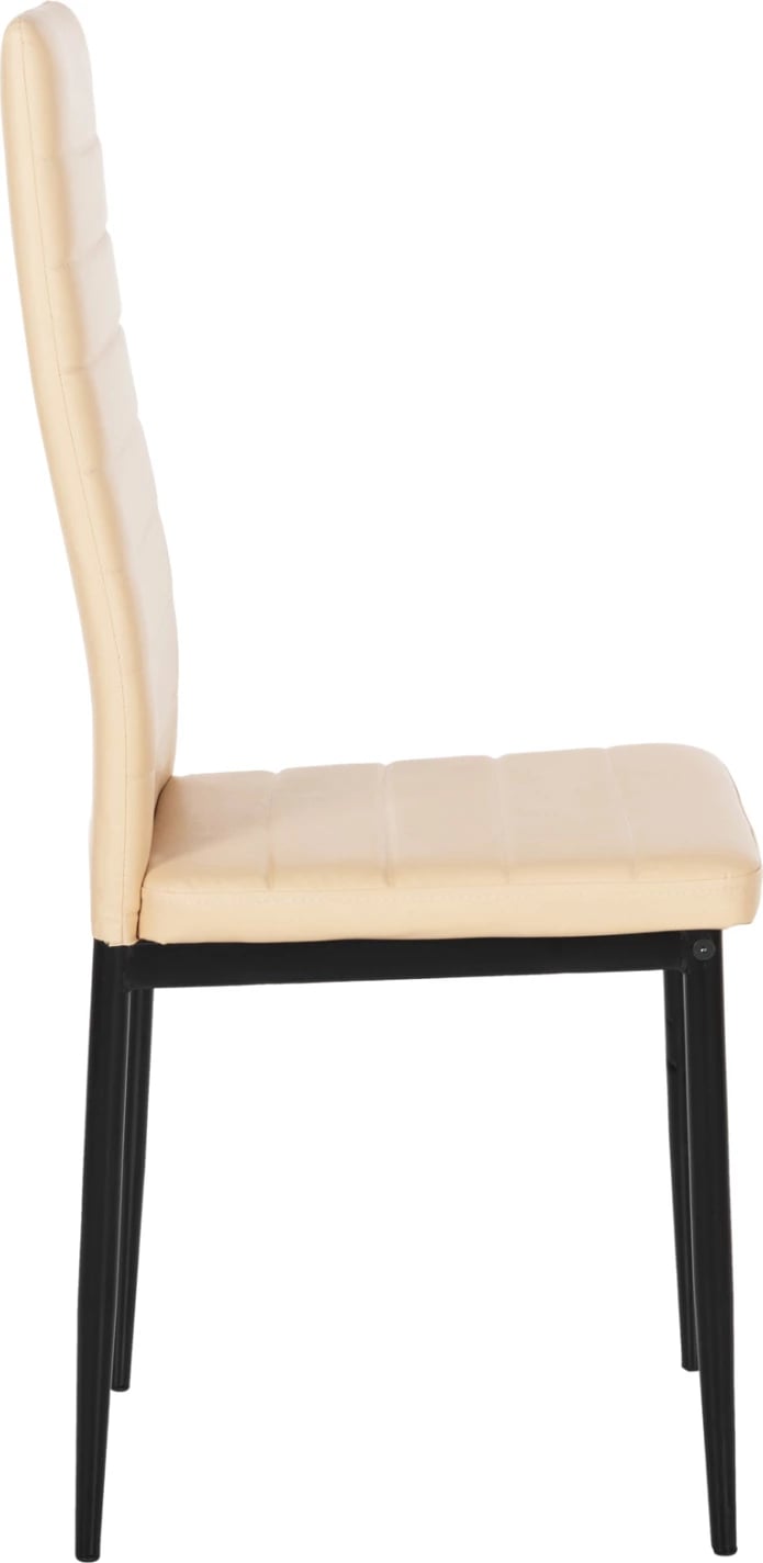 Karrige metalike Lady FH0037.25 PU kapuçino me kornizë metalike K/D 40x48x95 cm, set prej 4 copë