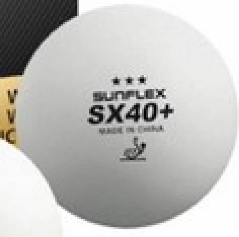 Topat e tenisit të tavolinës Sunflex ***, 3 copë, të bardhë