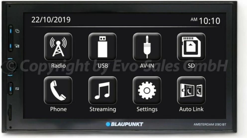 Radio Makine me Ekran Prekje (Touch) 6.8", Bluetooth dhe USB BLAUPUNKT AMSTERDAM 290BT