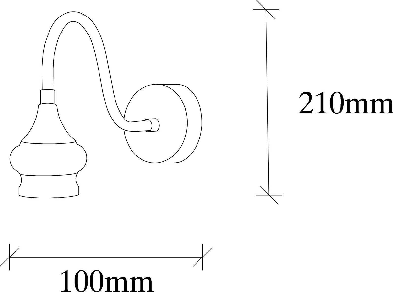 Llambë muri Opviq, Alaaddin - 3191, ngjyrë e zezë, trup metalik, 10x31cm Llambë muri Opviq, Alaaddin - 3191, ngjyrë e zezë, trup metalik, 10x31cm