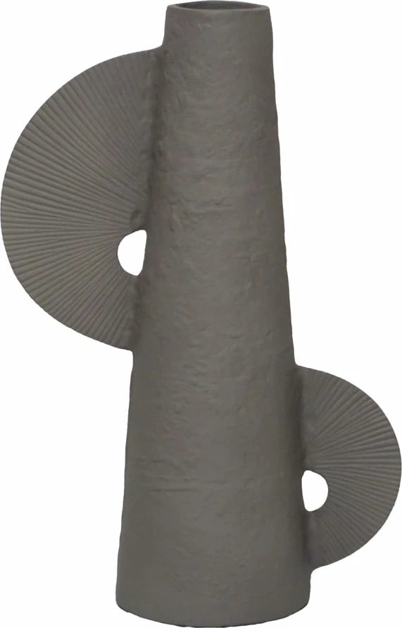 Vazo dekorative Finton, alumin, ngjyrë balte, 26x13x40cm