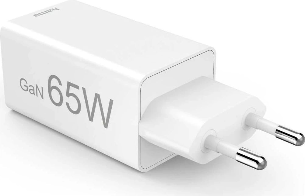 Karikues rrjeti Hama 65W GaN PD/QC 2x USB-C, bardhë