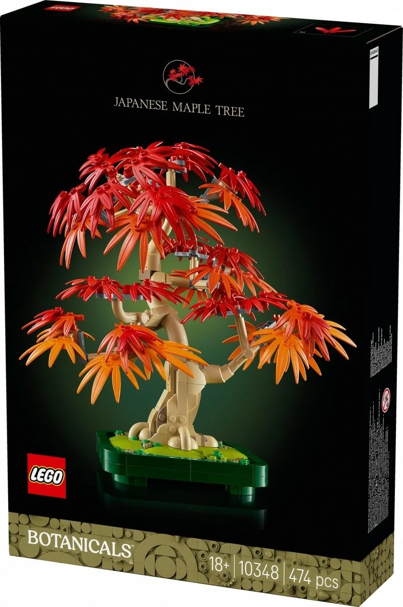 Set LEGO Botanicals Maple Palm Bonsai 10348, 474 pjesë, dekor për shtëpi/zyrë