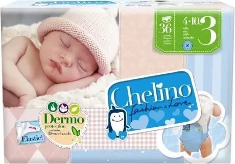 Pelenë për fëmijë Chelino Fashion&Love T-3, 36 copë
