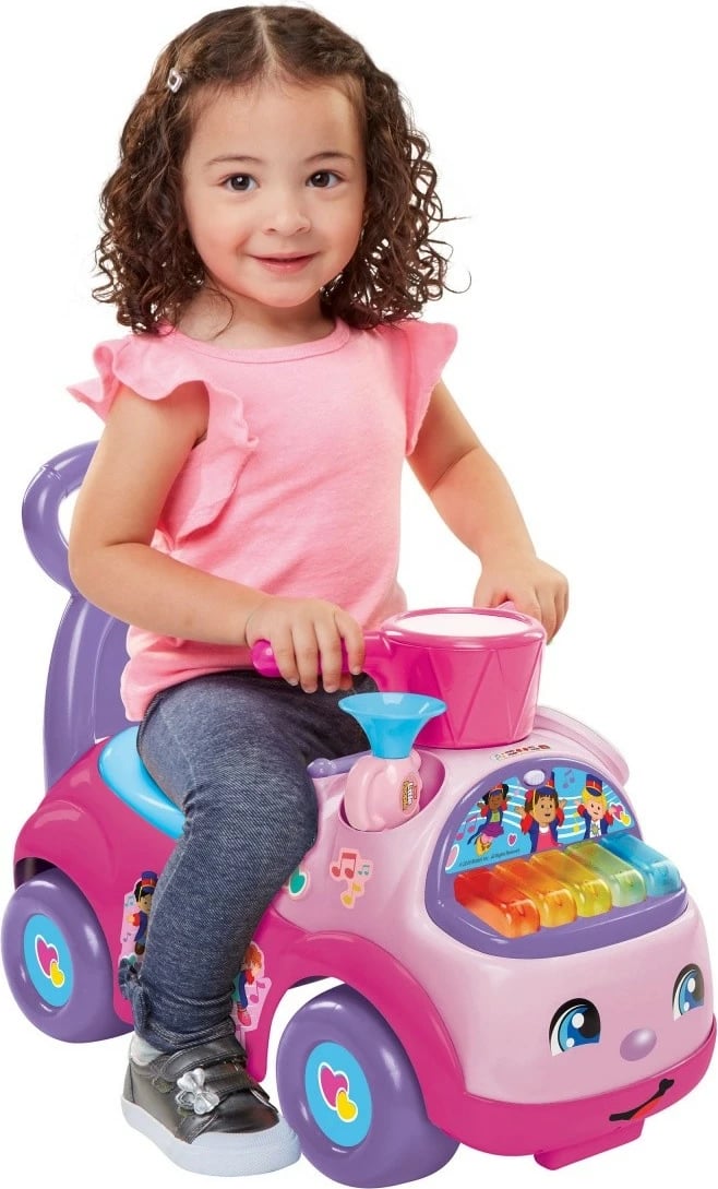 Lodër ride-on Pulio Fisher Price Musical Parade, për vajza, me muzikë, rozë/vjollcë