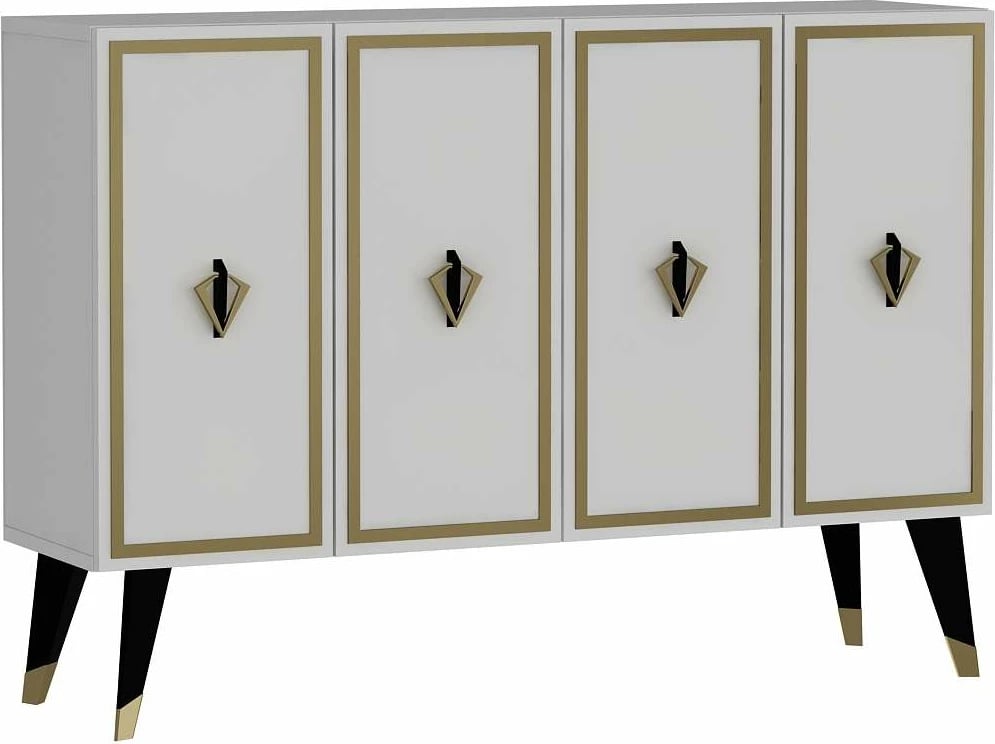 Konsol Skye Decor, 8175KM-32, e bardhë, e zezë, e artë