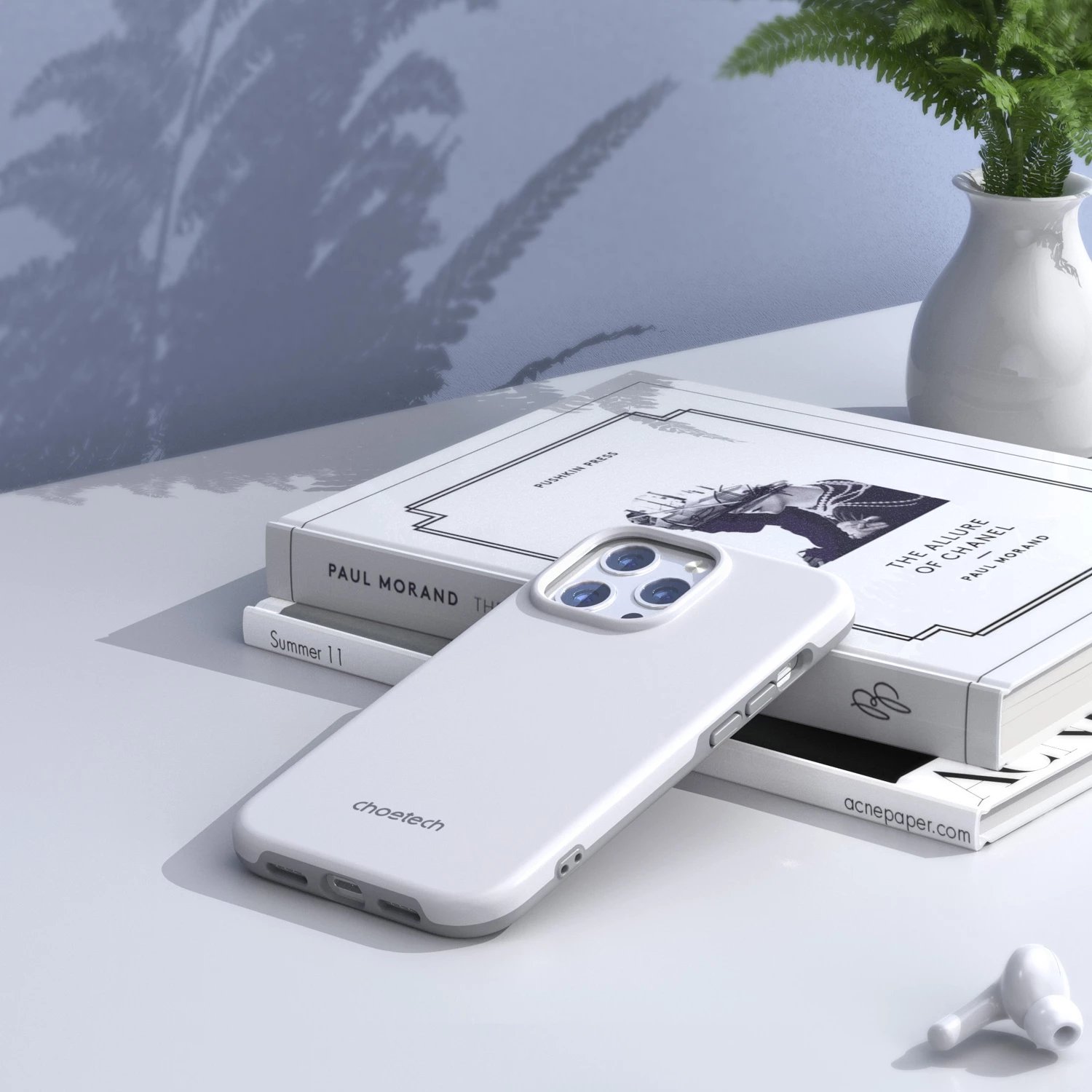 Mbështjellës Choetech PC0113-MFM-WH për iPhone 13 Pro, Made For MagSafe, i bardhë
