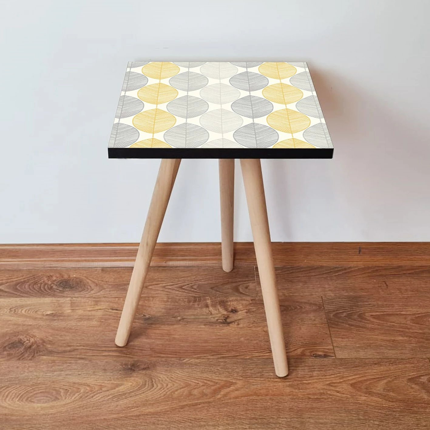 Tavolinë anësore Skye Decor, Shp177, e bardhë, gri, ari