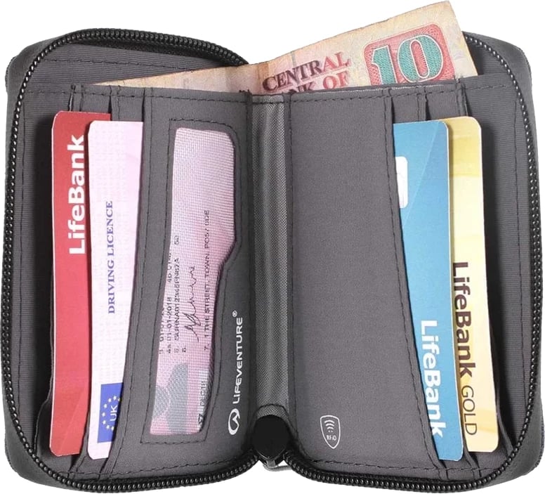 RFID Bi-Fold Wallet, Recycled, Navy Blue