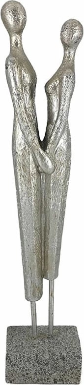 Dekor figurë, polirezine, ngjyrë argjendi, 8x5x31 cm