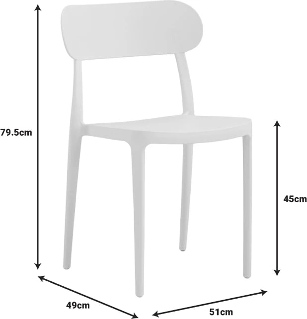 Karrige Amvroan me mbrojtje UV, polipropilenë e bardhë, 51x49x79.5cm