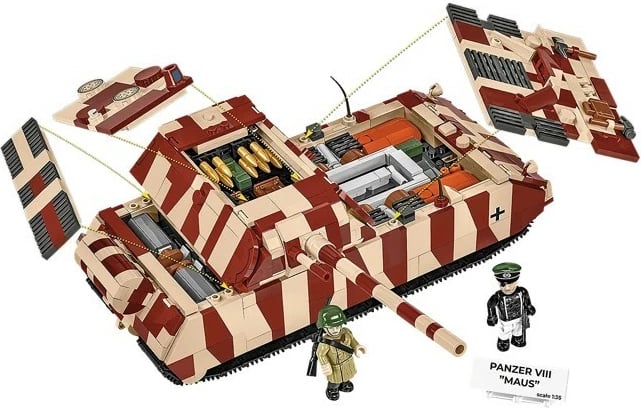 Set blloqesh Cobi Klocki Panzer VIII Maus, 1353 pjesë, 1:35, kafe/bezhë