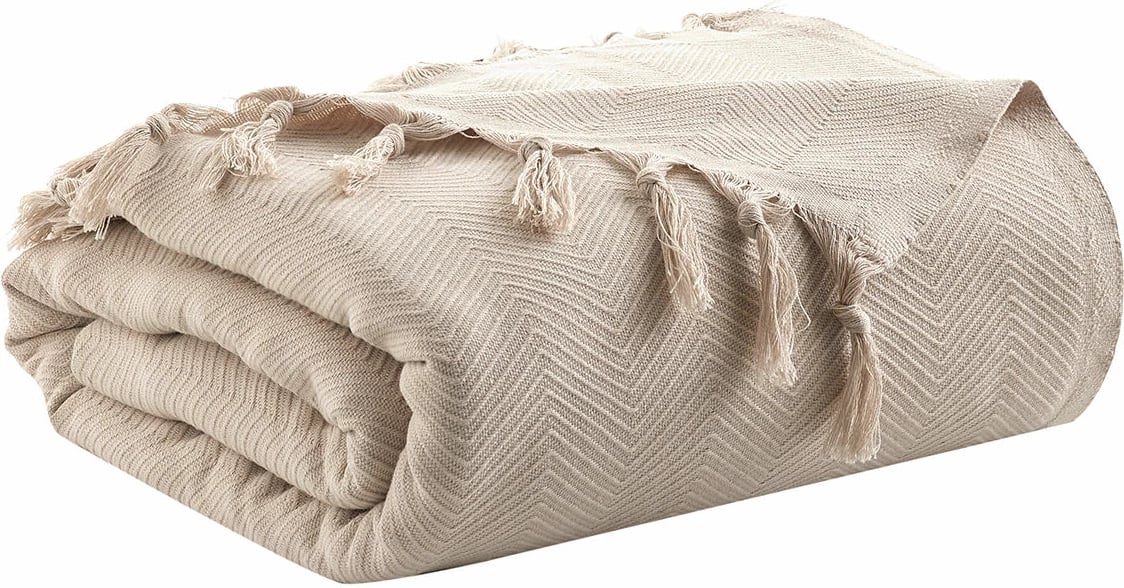 Mbulesë shtrati Double Pique, Sidney, bezhë