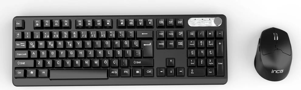 Set tastierë dhe maus Inca IWS-549U, USB 2.0/USB-C, zi