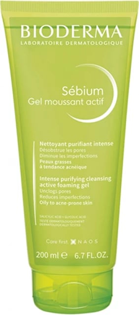 Xhel pastrues fytyre Bioderma Sébium Active unisex 200ml