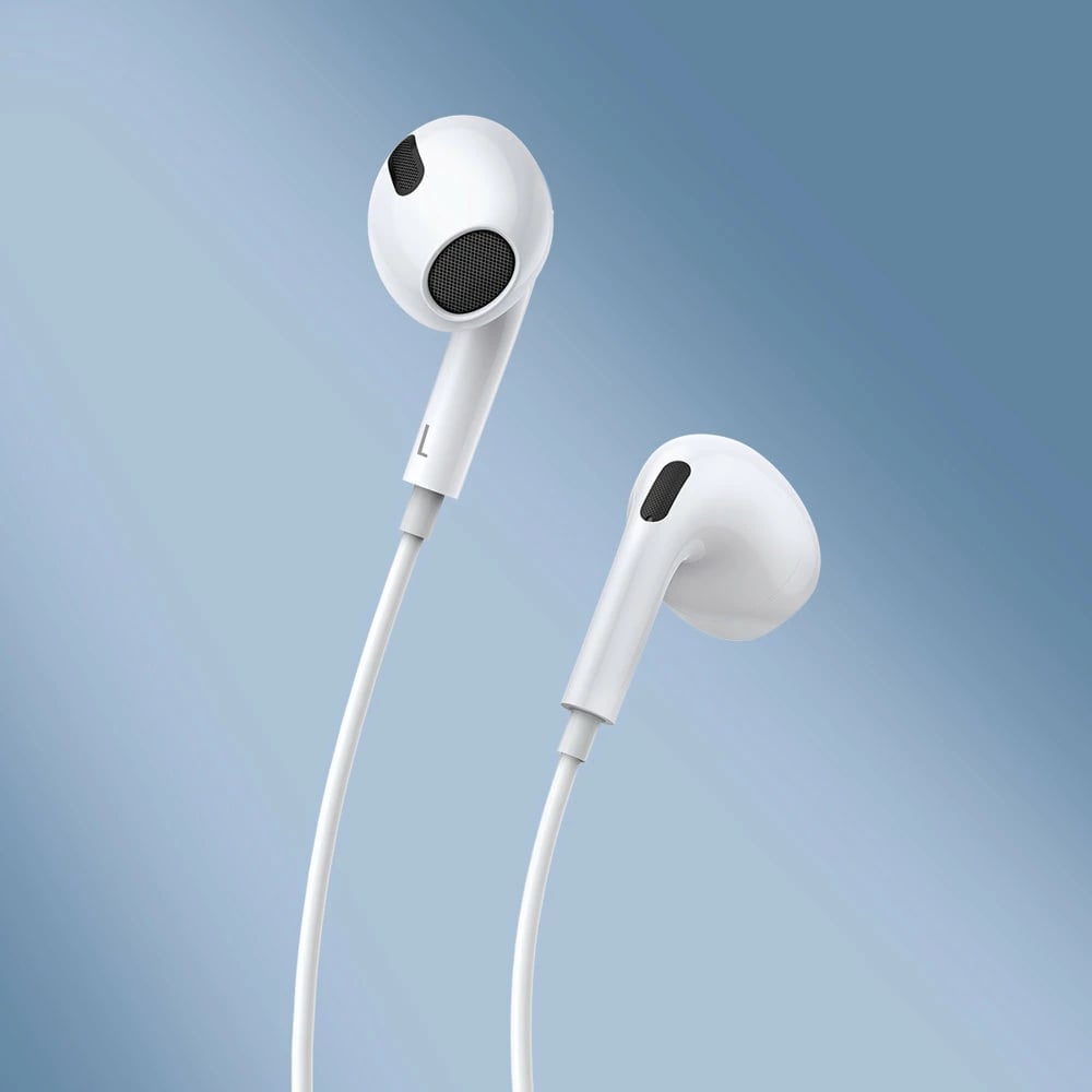 Kufje Baseus Encok C17 me mikrofon, USB-C, të bardha