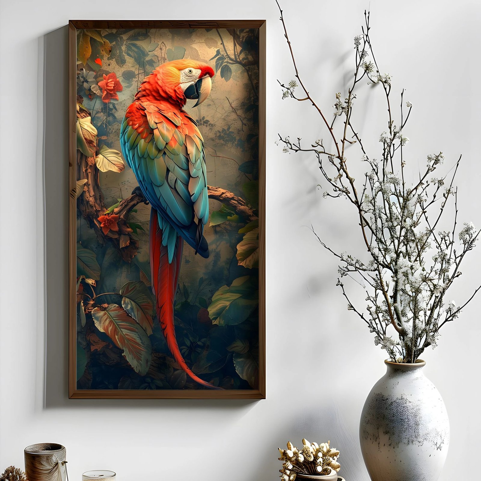 Pikturë dekorative me kornizë MDF, Wallity, AI061, shumëngjyrëshe, 25x50x3.5cm