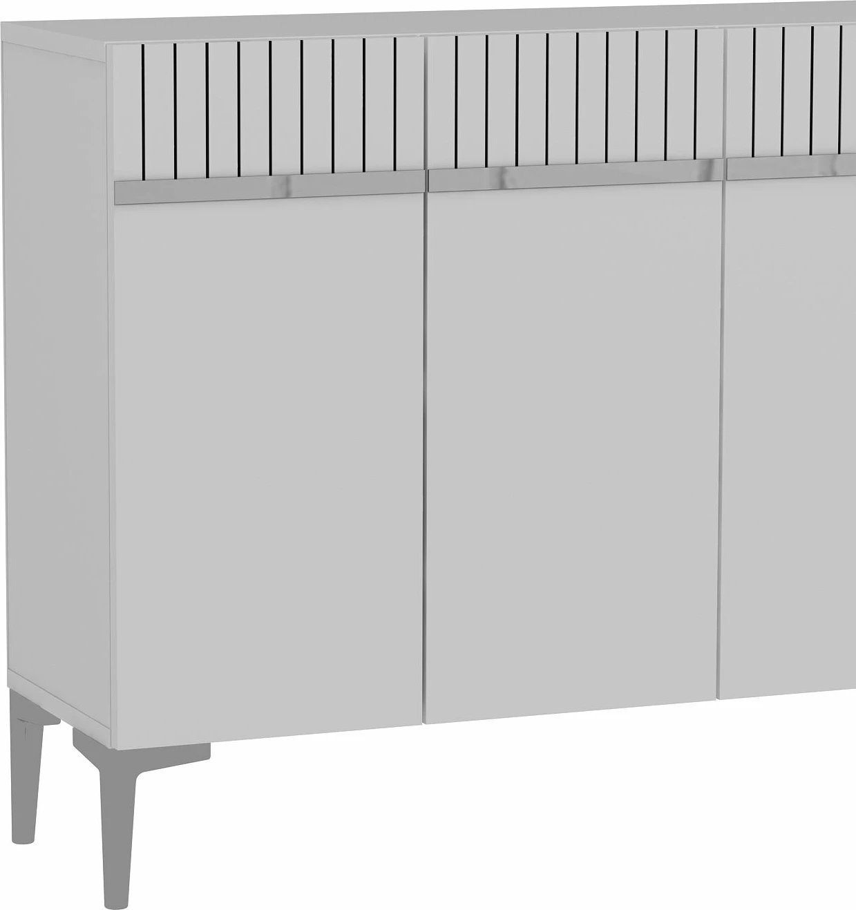 Konsolë Skye Decor, e bardhë, argjend