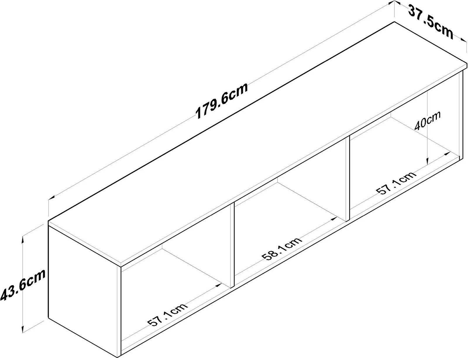 Dollap shumëpërdorimësh, i bardhë, Hanah Home, EA103 - 2566