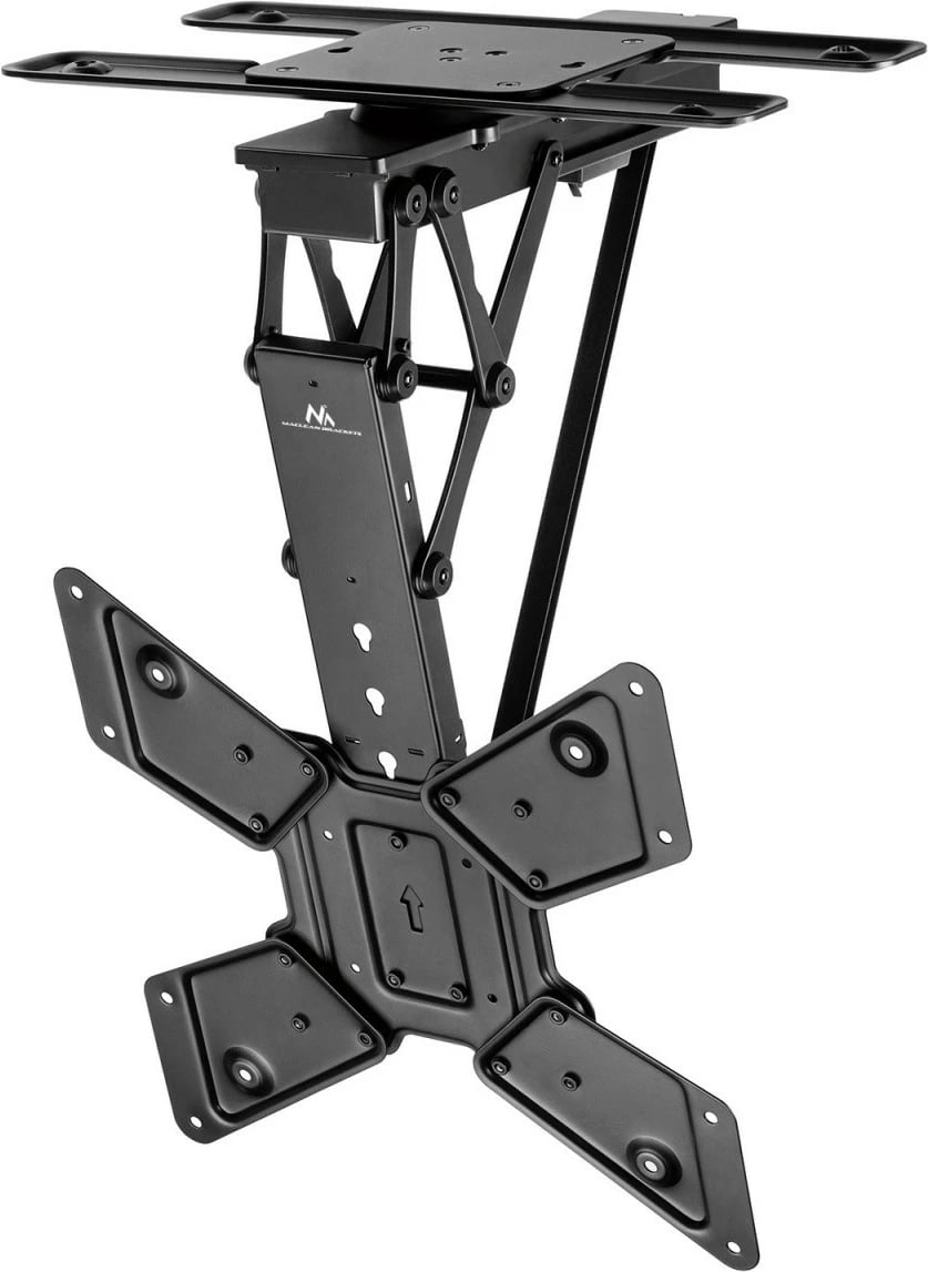 Mbajtëse tavani elektrike për TV Maclean MC-491, 23-65 inç, 30kg, VESA 600x400, 90° rrotullim, e zezë