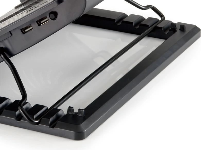 Mbajtëse ftohëse laptopi Conceptronic 1-Fan, USB-A 2.0, deri 17 inç, e zezë