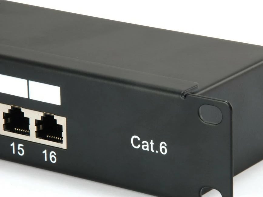 Patch panel Equip 16-port Cat6, 1U, rackmount, i zi