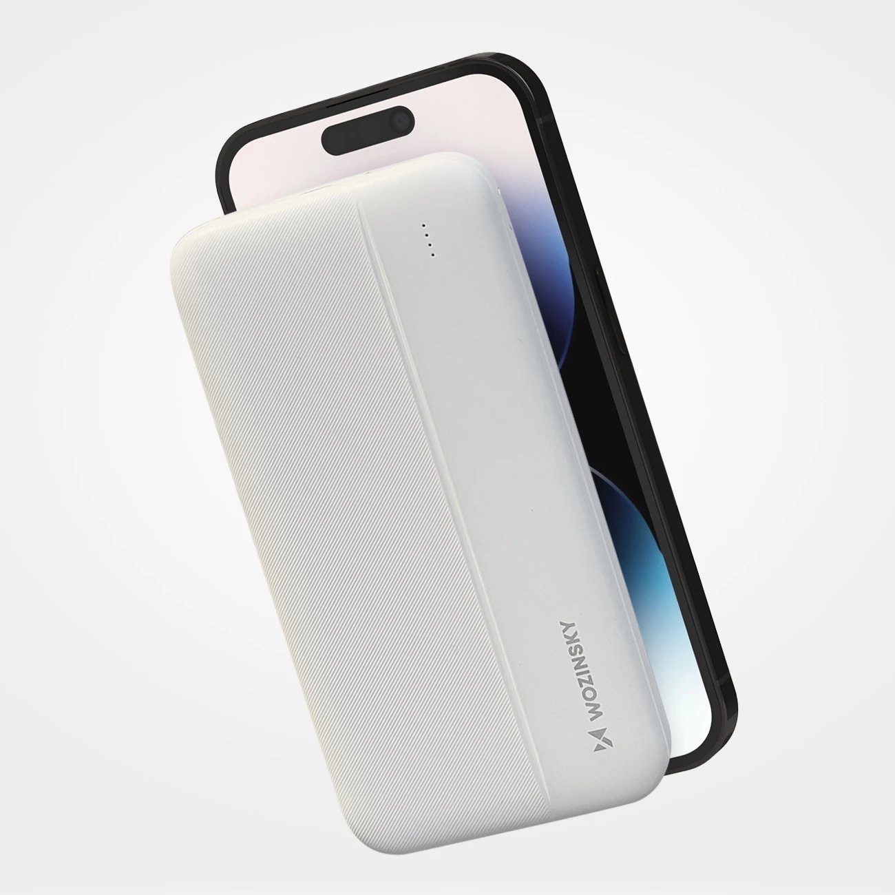 Powerbank Wozinsky WPBWE1, 10000mAh, 2x USB, Bardhë