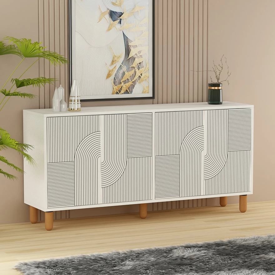 Konsolë Skye Decor, e bardhë, Desso