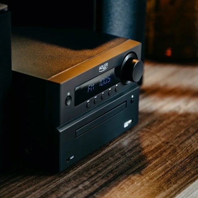 Mini tower HI-FI Adler AD 1917 me Bluetooth, CD, USB, FM Radio, e zezë