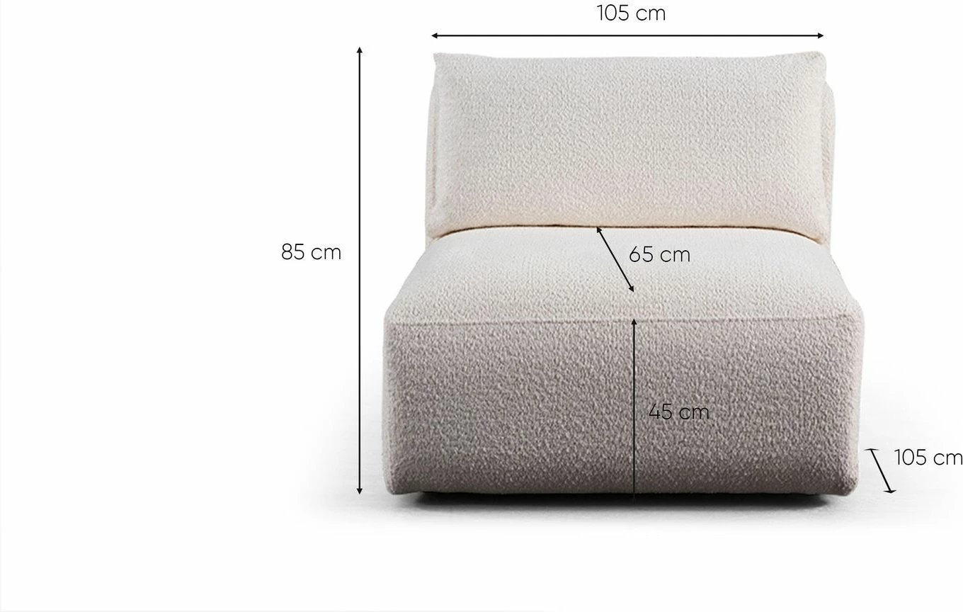 Këndare Sofia, e bardhë, Atelier del Sofa (L1 + O1 + C + O1 + 1R)