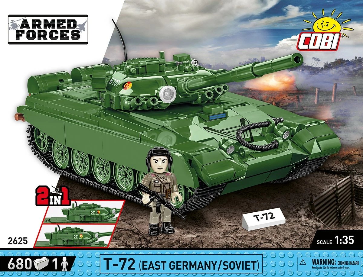 Set lodrash ndërtimi Cobi Klocki T-72 Armed Forces, 680 pjesë, me figurë, Jeshile Set lodrash ndërtimi Cobi Klocki T-72 Armed Forces, 680 pjesë, me figurë, Jeshile