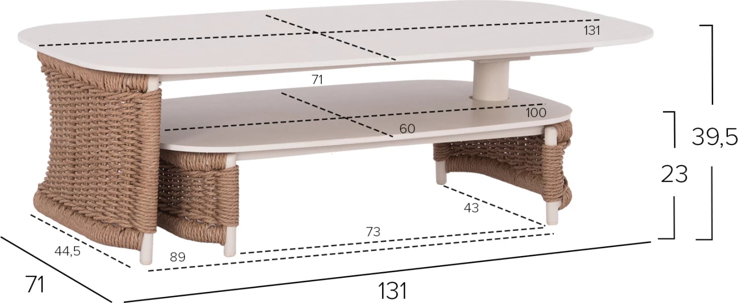Set lounge për jashtë, 4 pjesë, seri NEXUS, alumin, ratan i përdredhur, gur i sinterizuar