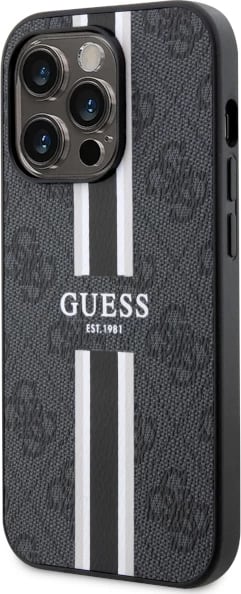 Mbështjellës Guess GUHMP14LP4RPSK për iPhone 14 Pro 6.1", hardcase, MagSafe, zi