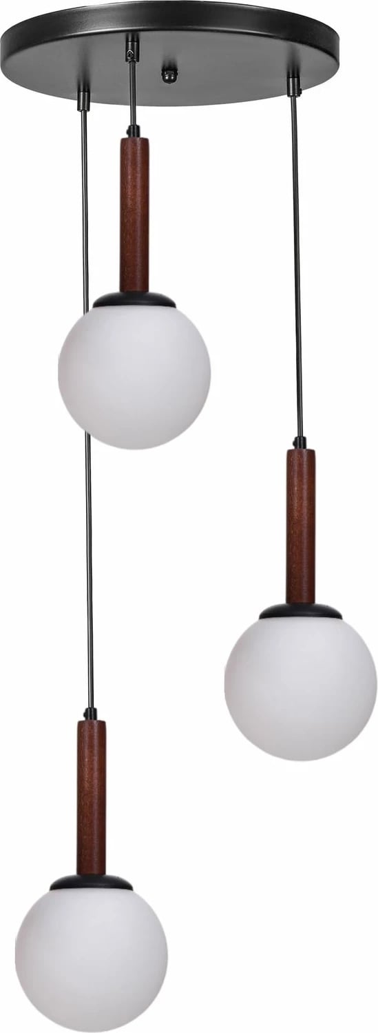 Llambadar Opviq, 9071-3, ngjyrë e bardhë, arr, e zezë