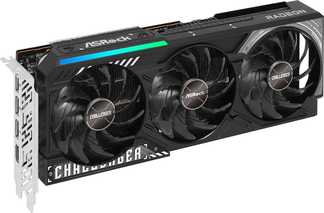 Kartelë grafike ASRock Radeon RX 9070 Challenger, 16GB DDR6, PCI-E 5.0, e zezë
