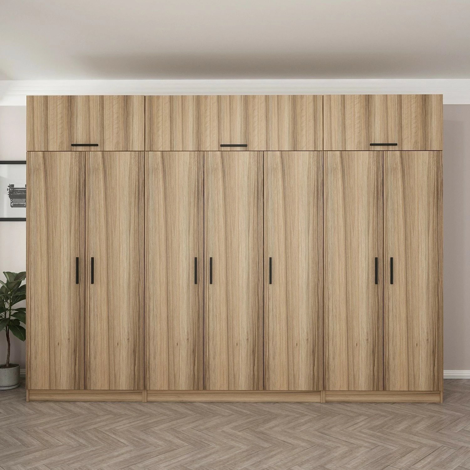 Dollap i madh për rroba, ngjyrë arre, Skye Decor Minar Kale - 7712