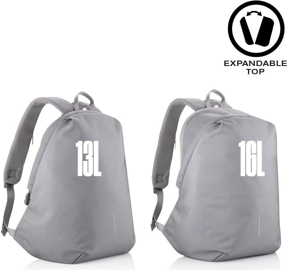 Çantë shpine XD DESIGN BOBBY SOFT, 15.6", 13-16L, Gri