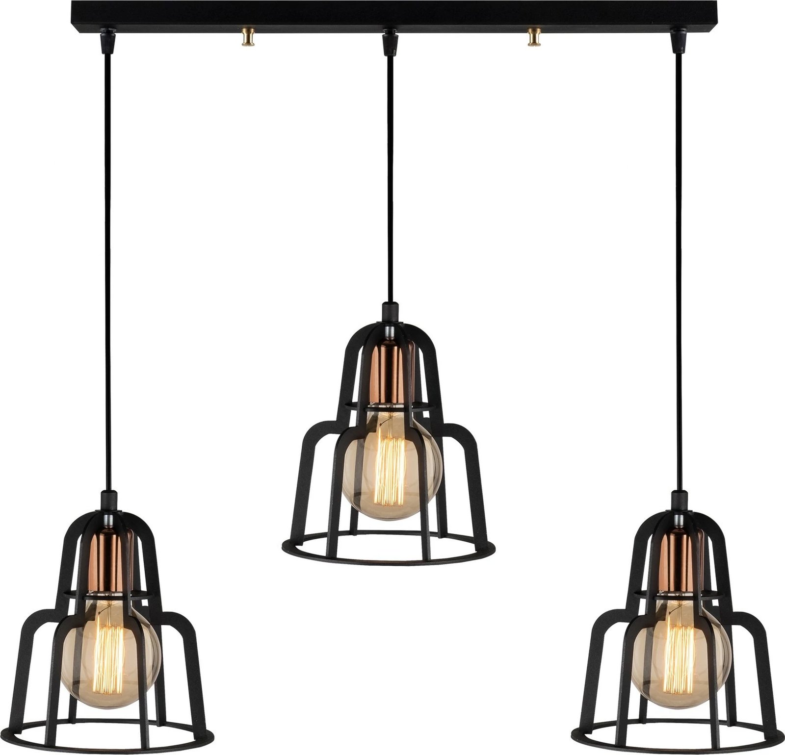 Llambë tavani industriale Opviq, Endüstri - MR - 782, ngjyrë e zezë