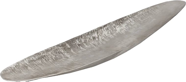 Tabakë dekorative ORLY, alumin, argjendtë, 46x13x4 cm