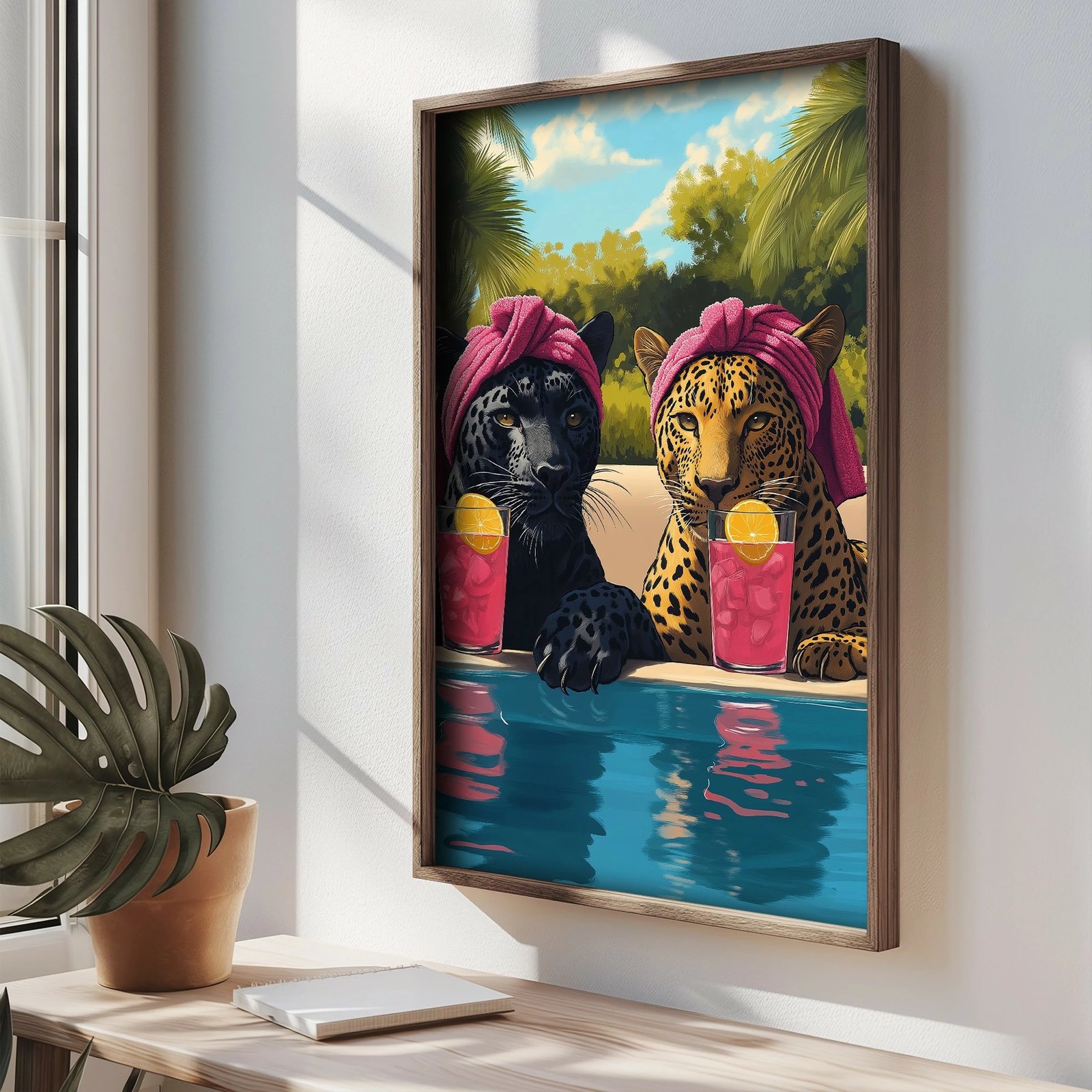 Pikturë dekorative me kornizë MDF, shumëngjyrëshe, Wallity TUN069-XL, 50x70x3.5cm