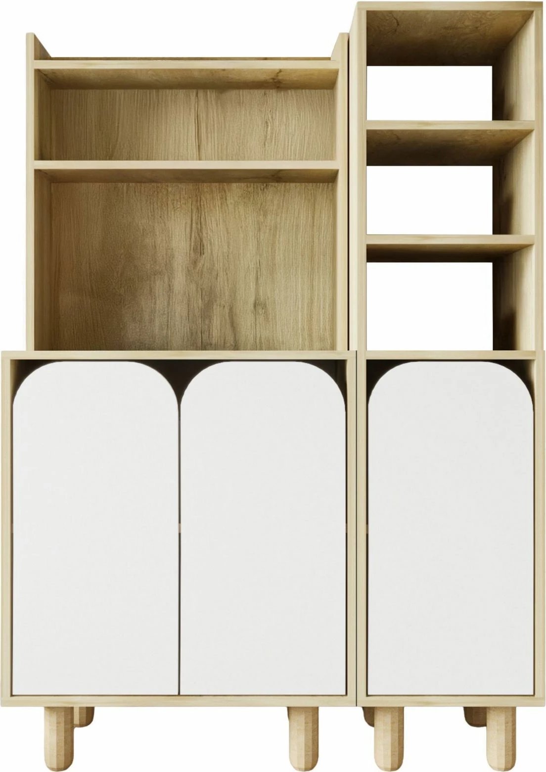 Dollap multifunksional, ngjyrë lis safir dhe e bardhë, Skye Decor Parma 3