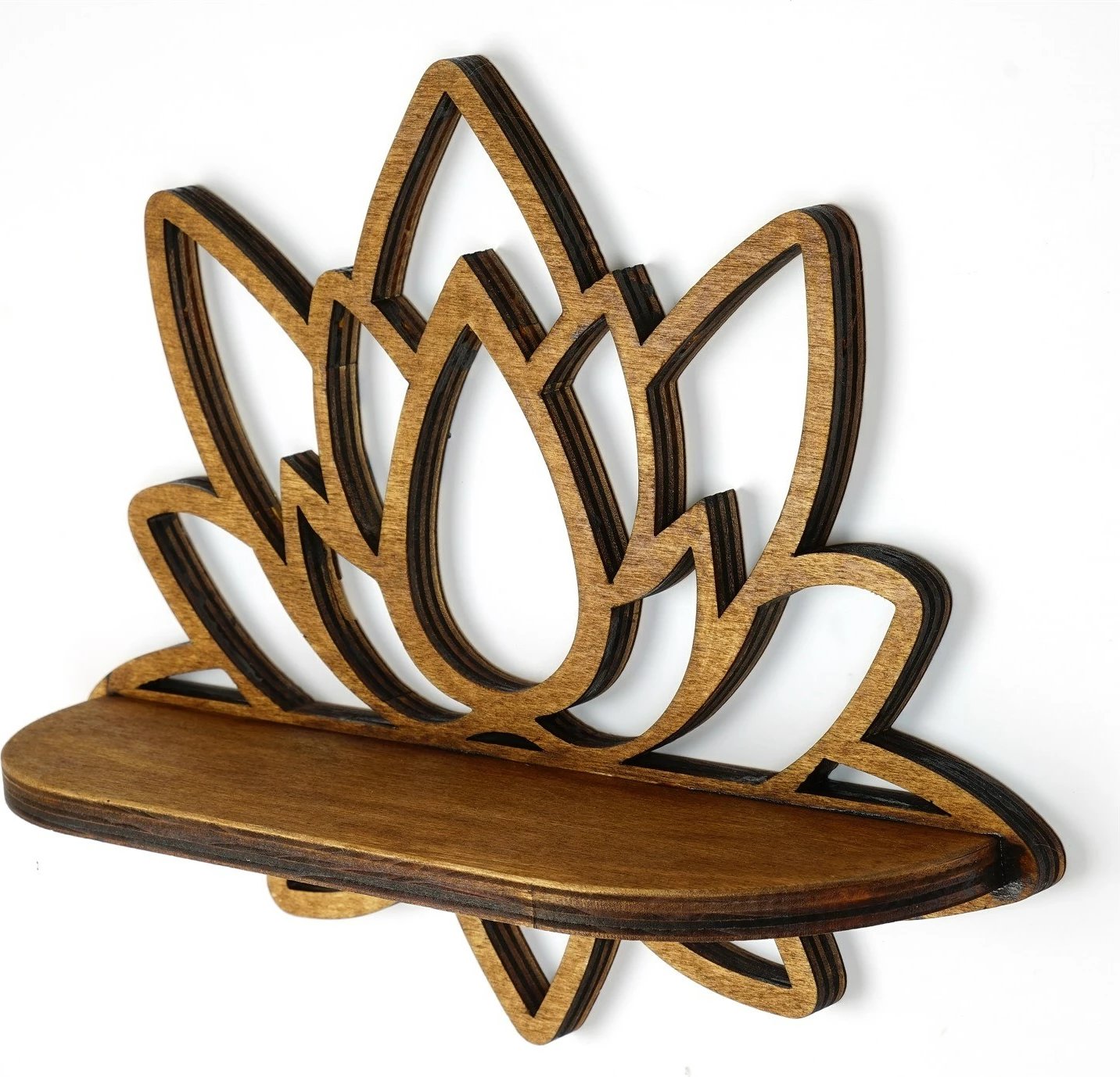 Raf muri Hanah Home, Raf264, ngjyrë arre, 33x26x10 cm