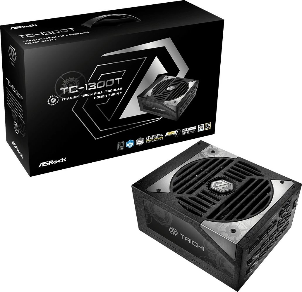 Furnizues energjie PC, ASRock TAICHI TC-1300T, 1300W, 80 PLUS Titanium, modular, ATX12V v3.1, PCIe Gen 5.1