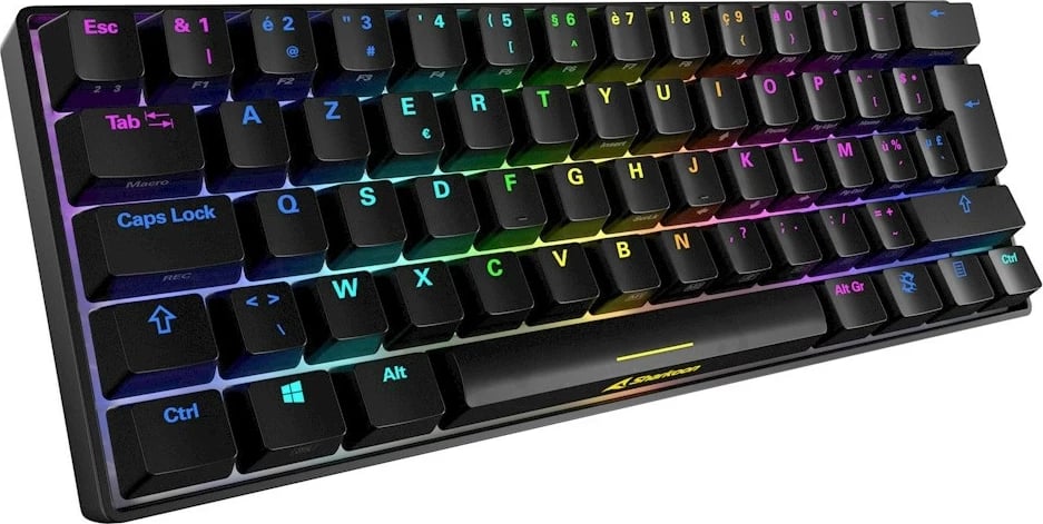 Tastierë mekanike Sharkoon SKILLER SGK50 S4, Kailh Red, 60%, AZERTY, RGB, e zezë
