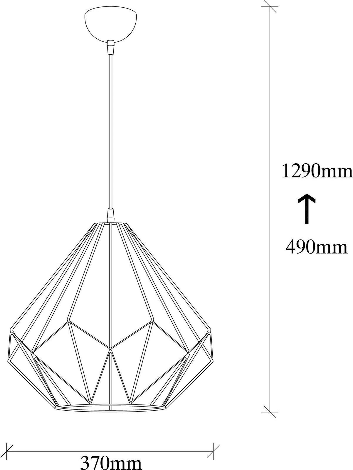 Llambë tavani Opviq, Diamond - 703-S, e zezë