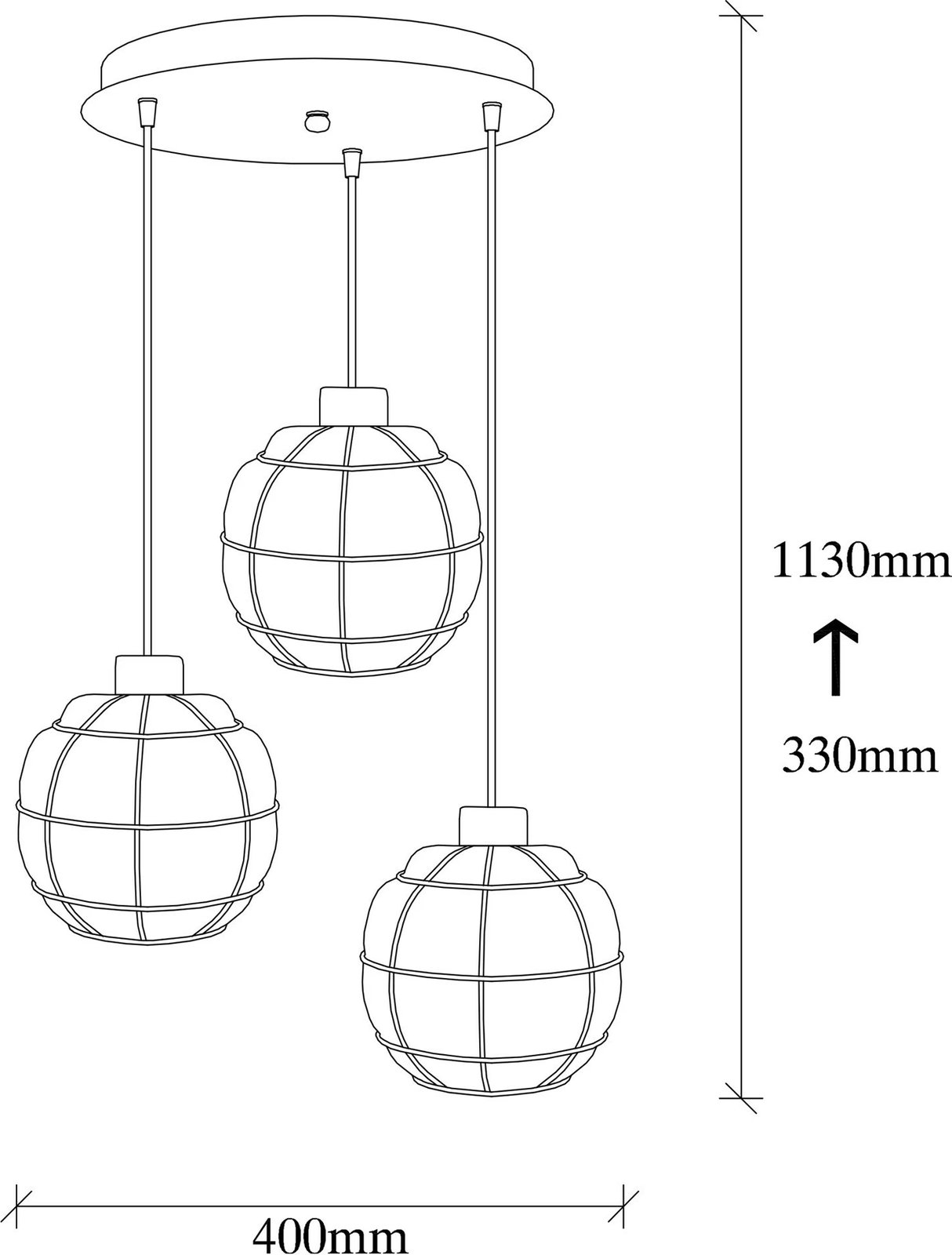 Llambë tavani Opviq, Tellini - MR - 1001, ngjyrë e zezë