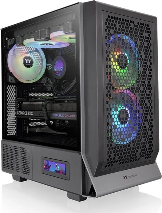 Kasë Thermaltake Ceres 300 TG ARGB, Midi Tower, xham i temperuar, e zezë